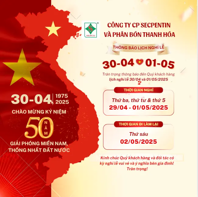 Cùng SEPCO hướng về kỷ niệm 50 năm ngày Giải phóng miền Nam, thống nhất đất nước 30/4/1975 - 30/4/2025 và 139 năm ngày Quốc tế lao động (1/5/1886-1/5/2025)